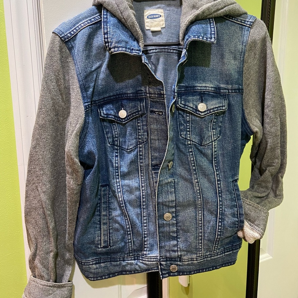 Old Navy hooded denim jacket